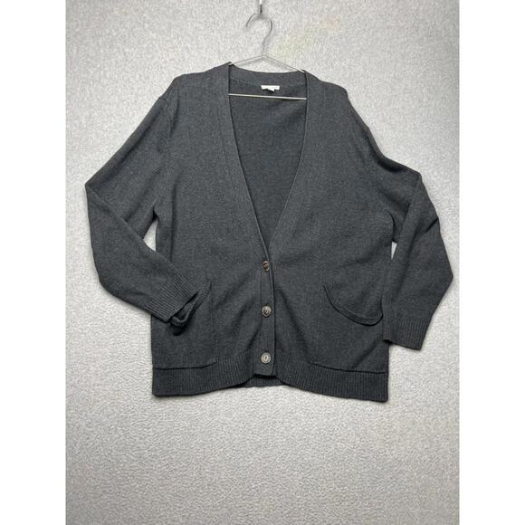 J. Jill Sweaters - J.Jill V-Neck Button Front Cardigan Sweater XL Wool Cashmere Blend Grandma Core